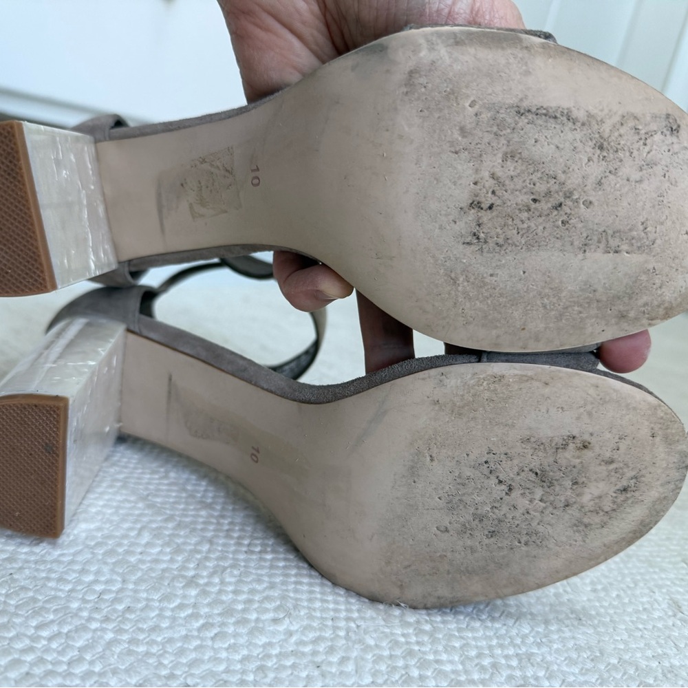 Jeffrey Campbell tan suede heels sz 10 - Picture 7 of 7
